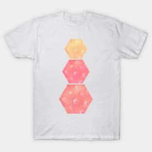 Sunset hexagon design T-Shirt